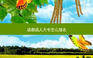 成都成人大专怎么报名