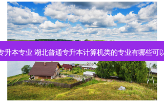 湖北计算机类专升本专业 湖北普通专升本计算机类的专业有哪些可以报考哪些院校