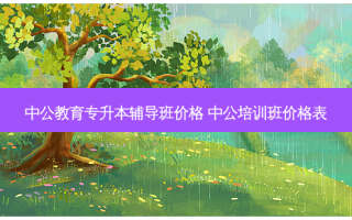 中公教育专升本辅导班价格 中公培训班价格表