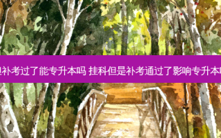 挂科但补考过了能专升本吗 挂科但是补考通过了影响专升本吗谢谢