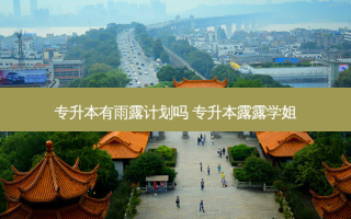 专升本有雨露计划吗 专升本露露学姐