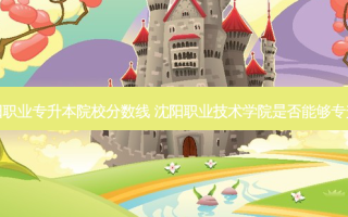沈阳职业专升本院校分数线 沈阳职业技术学院是否能够专升本