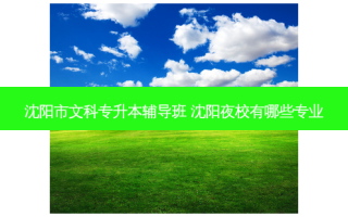 沈阳市文科专升本辅导班 沈阳夜校有哪些专业