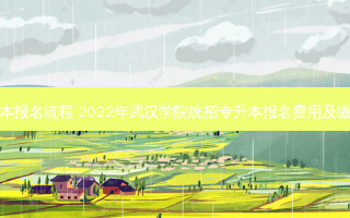 武汉艺术类专升本报名流程 2022年武汉学院统招专升本报名费用及缴费流程图文详解