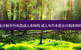 全日制专升本是成人本科吗 成人专升本是全日制本科吗
