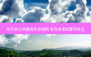 专升本公共课有作文吗吗 专升本考试要写作文