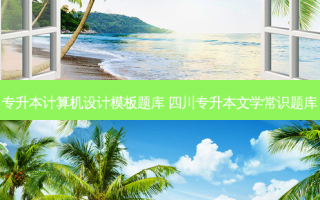 专升本计算机设计模板题库 四川专升本文学常识题库