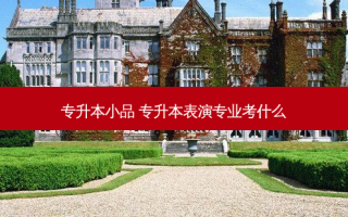 专升本小品 专升本表演专业考什么