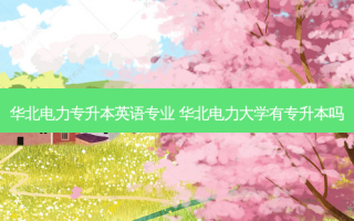华北电力专升本英语专业 华北电力大学有专升本吗