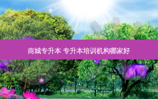 商城专升本 专升本培训机构哪家好