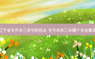 辽宁省专升本三本学院排名 专升本和三本哪个含金量高
