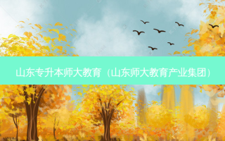 山东专升本师大教育（山东师大教育产业集团）