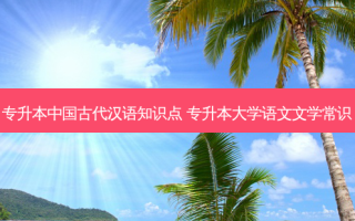 专升本中国古代汉语知识点 专升本大学语文文学常识