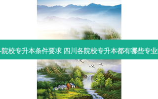 四川各院校专升本条件要求 四川各院校专升本都有哪些专业能报考