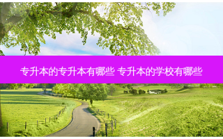 专升本的专升本有哪些 专升本的学校有哪些
