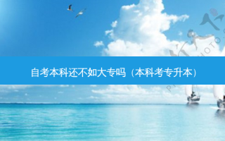 自考本科还不如大专吗（本科考专升本）