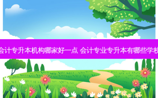 会计专升本机构哪家好一点 会计专业专升本有哪些学校