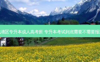 武清区专升本成人高考班 专升本考试到底需要不需要报班