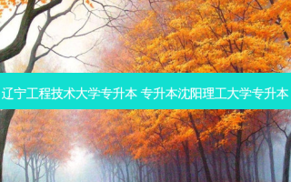 辽宁工程技术大学专升本 专升本沈阳理工大学专升本