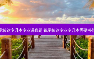 视觉传达专升本专业课真题 视觉传达专业专升本需要考什么