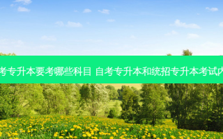自考专升本要考哪些科目 自考专升本和统招专升本考试内容