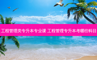 工程管理类专升本专业课 工程管理专升本考哪些科目