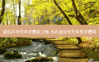 退伍兵专升本学费多少钱 当兵退伍专升本免学费吗