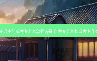 自考专升本与成考专升本怎样选择 自考专升本和成考专升本区别