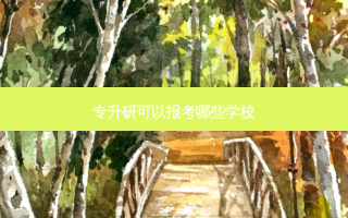 专升研可以报考哪些学校