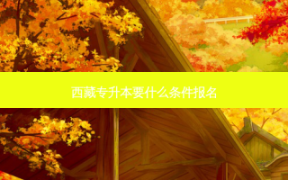  *** 专升本要什么条件报名