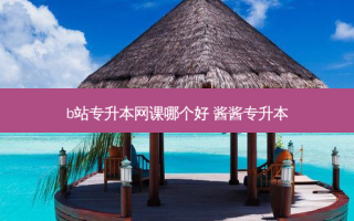 b站专升本网课哪个好 酱酱专升本