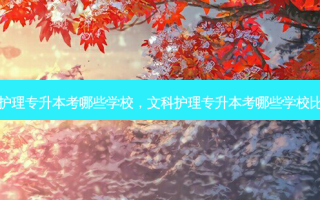 文科护理专升本考哪些学校，文科护理专升本考哪些学校比较好