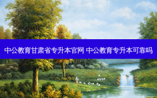 中公教育甘肃省专升本官网 中公教育专升本可靠吗
