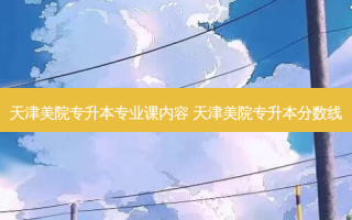 天津美院专升本专业课内容 天津美院专升本分数线
