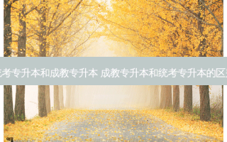 统考专升本和成教专升本 成教专升本和统考专升本的区别