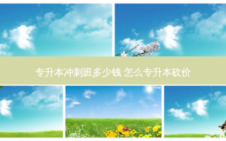 专升本冲刺班多少钱 怎么专升本砍价