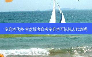 专升本代办  *** 报考自考专升本可以托人代办吗