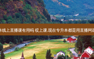 专升本线上直播课有用吗 哎上课,现在专升本都是用直播网课了吗