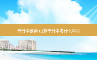 专升本苏秦 山东专升本考什么科目