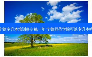 宁德专升本培训多少钱一年 宁德师范学院可以专升本吗