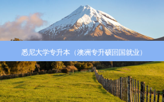 悉尼大学专升本（澳洲专升硕回国就业）
