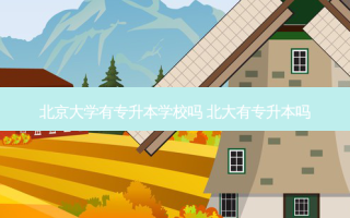 北京大学有专升本学校吗 北大有专升本吗