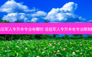 退伍军人专升本专业有哪些 退役军人专升本有专业限制吗