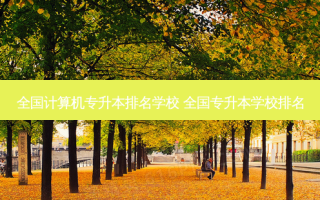 全国计算机专升本排名学校 全国专升本学校排名