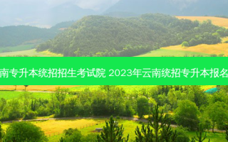 云南专升本统招招生考试院 2023年云南统招专升本报名费