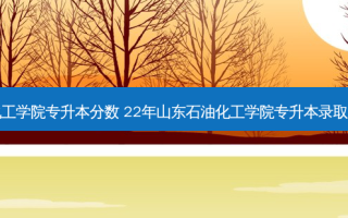 山东化工学院专升本分数 22年山东石油化工学院专升本录取分数线