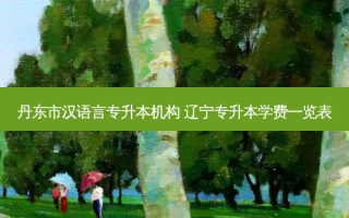 丹东市汉语言专升本机构 辽宁专升本学费一览表