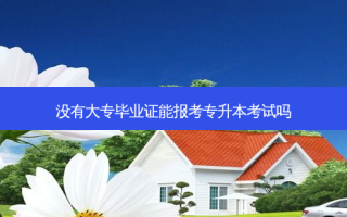 没有大专毕业证能报考专升本考试吗