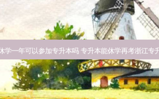 大专休学一年可以参加专升本吗 专升本能休学再考浙江专升本吗