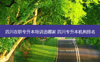 四川在职专升本培训选哪家 四川专升本机构排名